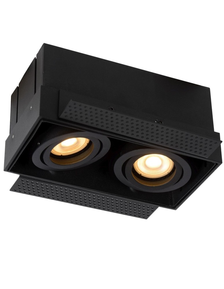 Frameless flush-mounted lamps - trimless - Lucide TRIMLESS drop-in 2xGU10 black 09925/02/30 - product kolory-swiatla.pl 3