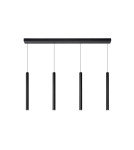 Pendant tube lamps - Lucide LORENZ Pendant lamp 4xE27 black 74403/04/30 - product 1