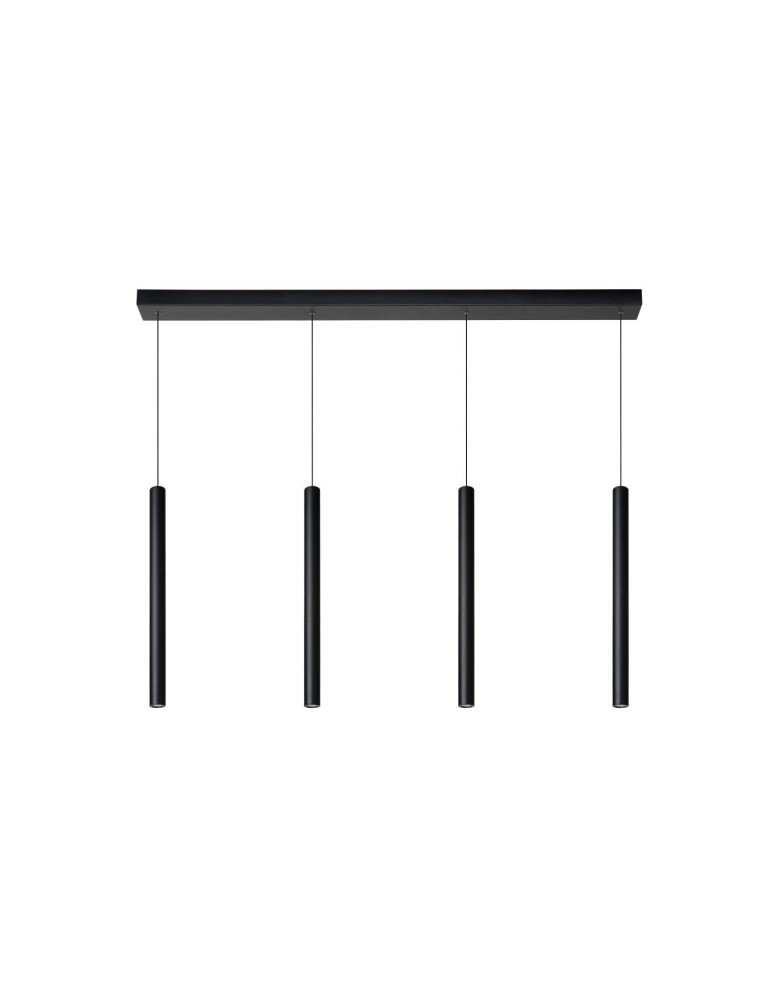 Pendant tube lamps - Lucide LORENZ Pendant lamp 4xE27 black 74403/04/30 - product kolory-swiatla.pl 2