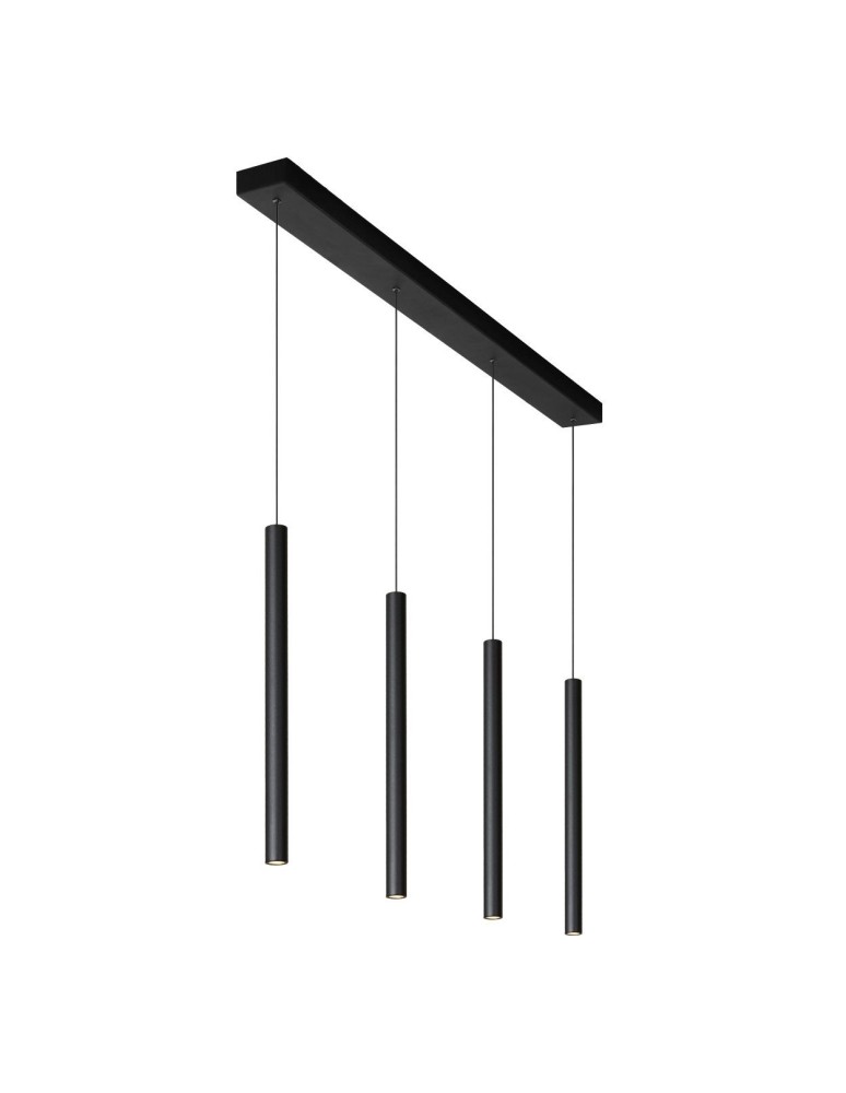 Pendant tube lamps - Lucide LORENZ Pendant lamp 4xE27 black 74403/04/30 - product kolory-swiatla.pl 6