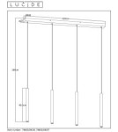 Pendant tube lamps - Lucide LORENZ Pendant lamp 4xE27 black 74403/04/30 - product 7