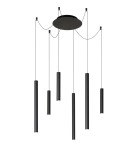 Pendant lamps spiders - Lucide LORENZ Pendant lamp 6xE27 black 74403/06/30 - product 1