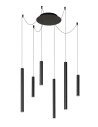 Lucide LORENZ Pendant lamp 6xE27 black 74403/06/30