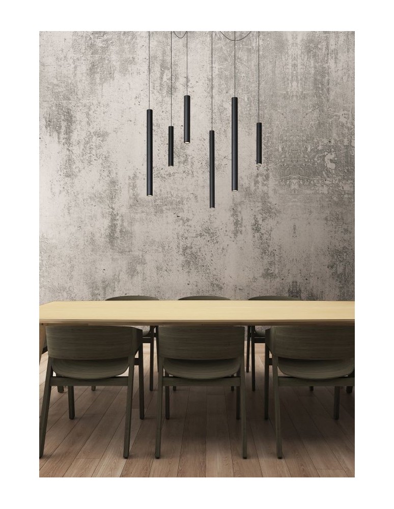 Pendant lamps spiders - Lucide LORENZ Pendant lamp 6xE27 black 74403/06/30 - product kolory-swiatla.pl 3