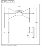 Pendant lamps spiders - Lucide LORENZ Pendant lamp 6xE27 black 74403/06/30 - product 8