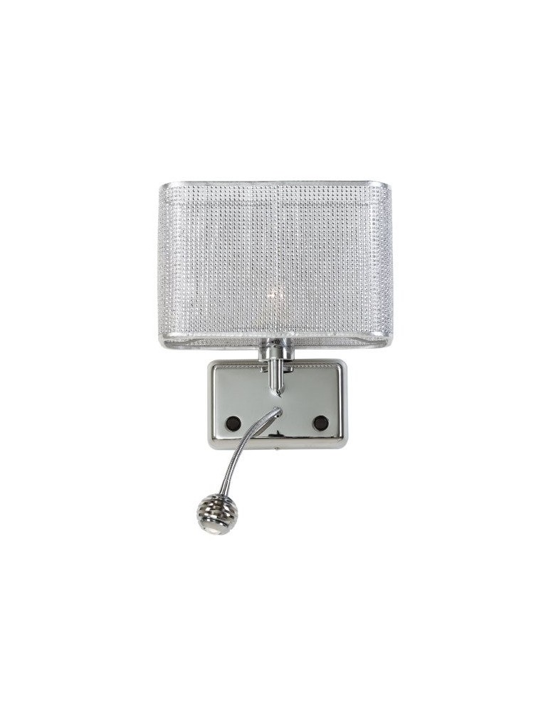 Reading wall lamps - Zuma Line BLINK 1x26W E27 1x3W LED 230V W0173-02A-F4B3 Alu Wall lamp. - product kolory-swiatla.pl 1