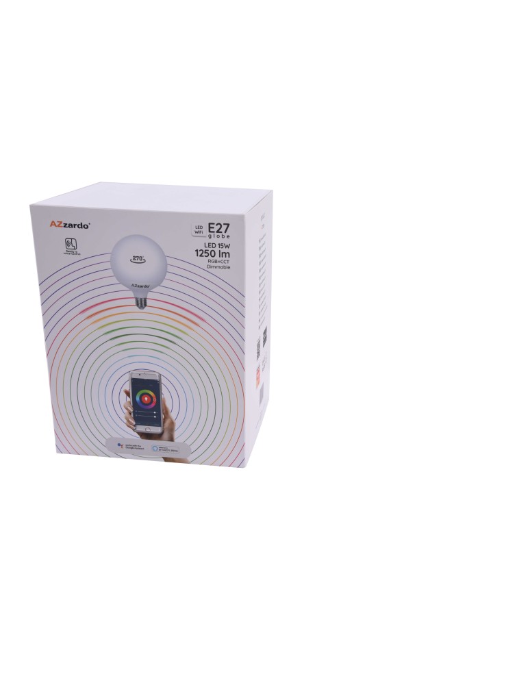 LED bulbs E27 230V - AZZARDO SMART LED WiFi E27 Globe 15W bulb AZ3214 - product kolory-swiatla.pl 6