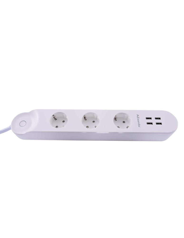 SMART extension cords and adapters - AZZARDO SMART WiFi+USB 32A power strip AZ3477 - product kolory-swiatla.pl 10