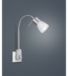 Wall lamps - TRIO LEVISTO Wall-mounted alabaster nickel matt 891010107 - product 1