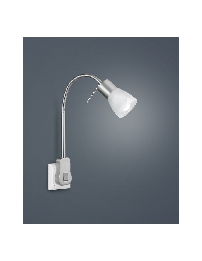 Wall lamps - TRIO LEVISTO Wall-mounted alabaster nickel matt 891010107 - product kolory-swiatla.pl 1