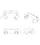 Lampy sufitowe reflektory - TRIO NARCOS Nikiel mat 873170207 Reflektor - produkt 2