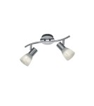 Spotlight ceiling lamps - TRIO LEVISTO Ceiling light 2xE14 alabaster matt nickel 871010207 - product 1