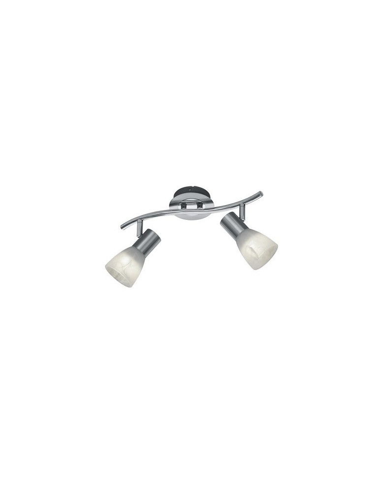 Spotlight ceiling lamps - TRIO LEVISTO Ceiling light 2xE14 alabaster matt nickel 871010207 - product kolory-swiatla.pl 1