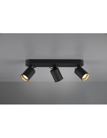 TRIO PAGO Ceiling light 3xGU10 matte black 803500332
