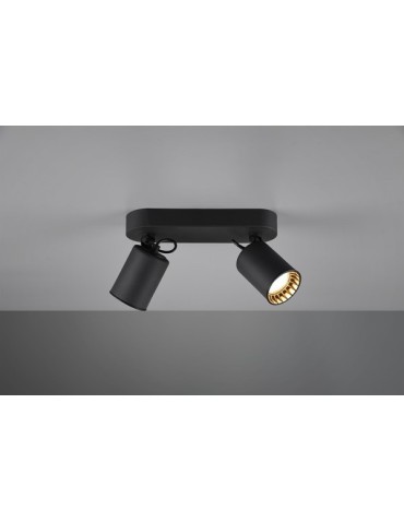 TRIO PAGO Ceiling/Wall lamp 2xGU10 matte black 803500232
