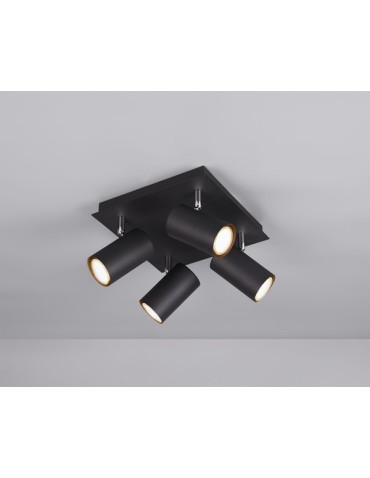 TRIO MARLEY Ceiling 4xGU10 black 802430432