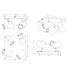 Adjustable ceiling lamps - spots - TRIO MARLEY Nickel matt 802430407 - product 2