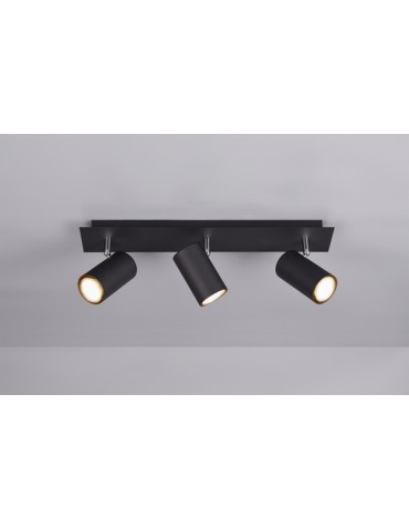 TRIO MARLEY Ceiling light 3xGU10 black 802400332