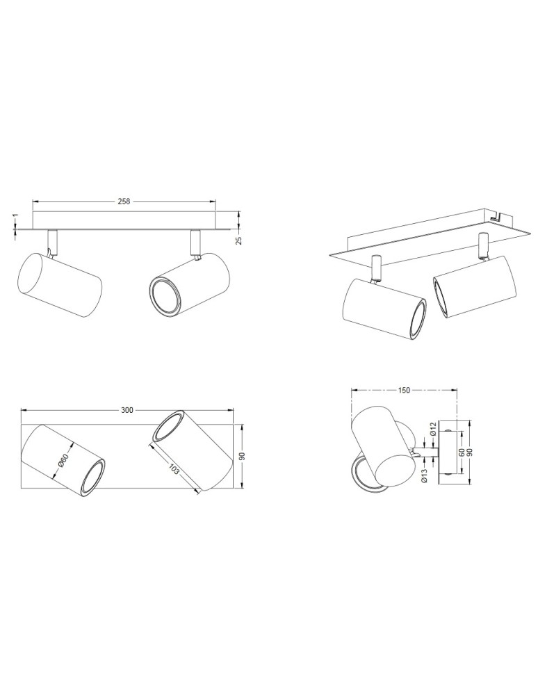 Adjustable ceiling lamps - spots - TRIO MARLEY Nickel matt 802400207 - product kolory-swiatla.pl 2