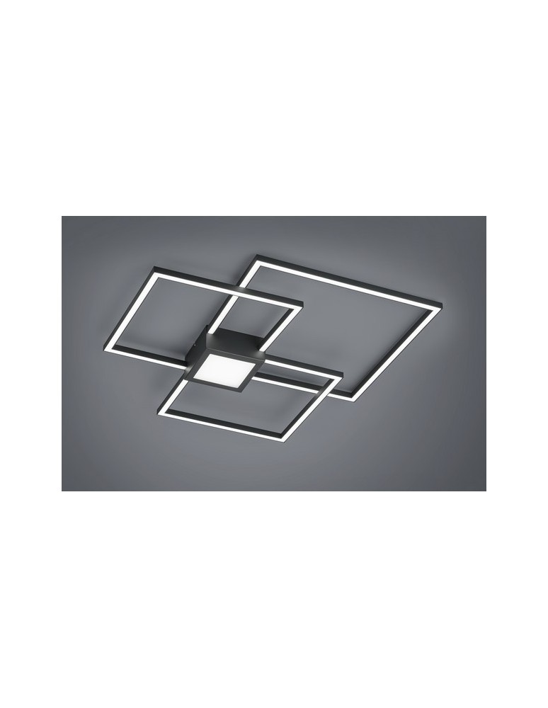 Geometric ceiling lamps - TRIO HYDRA Ceiling 1xLED anthracite 676210442 - product kolory-swiatla.pl 1
