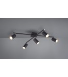 Spotlight ceiling lamps - TRIO MARLEY Ceiling light 5xGU10 black 612400532 - product 1