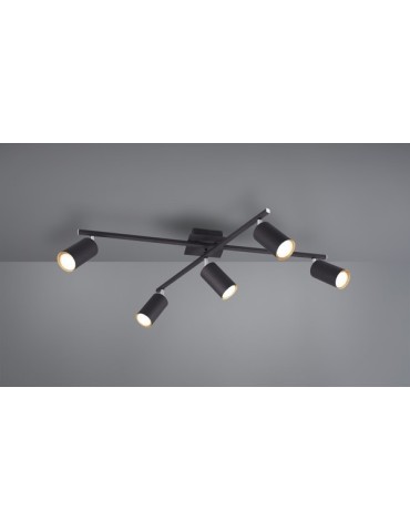 TRIO MARLEY Ceiling light 5xGU10 black 612400532