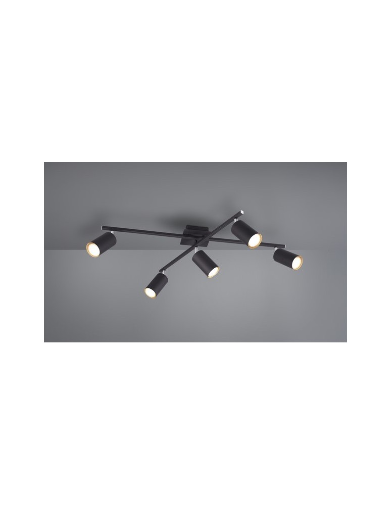 Spotlight ceiling lamps - TRIO MARLEY Ceiling light 5xGU10 black 612400532 - product kolory-swiatla.pl 1