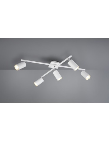 TRIO MARLEY Ceiling light 5xGU10 white 612400501