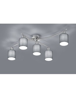 TRIO GARDA  Sufitowa 5xE14 nikiel 605400511