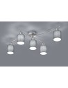 TRIO GARDA  Sufitowa 5xE14 nikiel 605400511