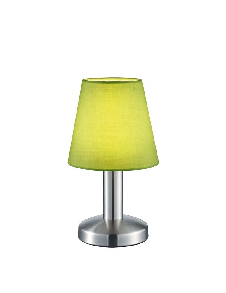 Lampki nocne - TRIO MATS Biurkowa 1xE14 nikiel mat zielony 599600115 - produkt kolory-swiatla.pl 1