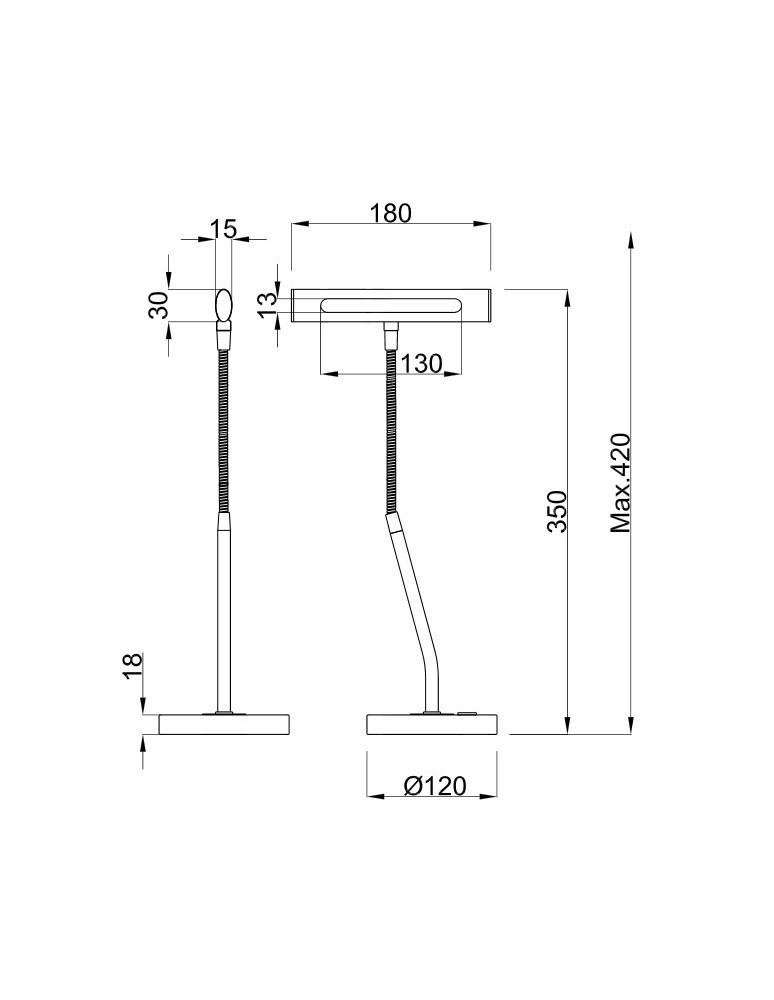Reading table lamps - TRIO CURTIS Nickel matte 579790107 Desk - product kolory-swiatla.pl 2