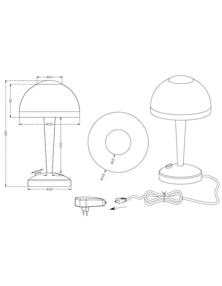 Nightlights - TRIO VENTURA Polished Brass 529990103 Desk - product kolory-swiatla.pl 2