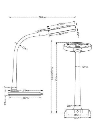 TRIO LUPO Biały 527290101 Biurkowa - produkt 2