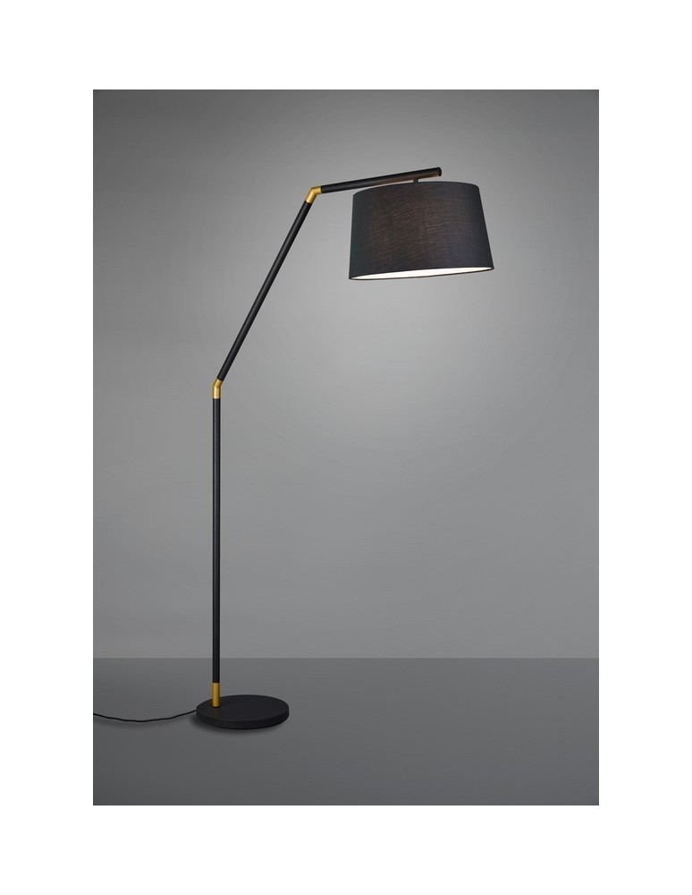 Floor lamps with lampshade - TRIO TRACY Floor lamp 1xE27 matte black 462100132 - product kolory-swiatla.pl 1