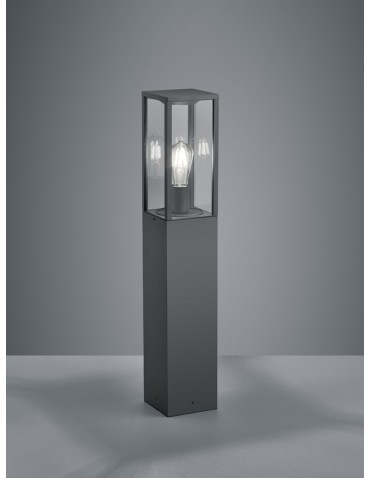 TRIO GARONNE Floor lamp 1xE27 anthracite transparent 401860142