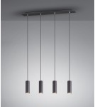Pendant tube lamps - TRIO MARLEY Pendant 4xGU10 black 312400432 - product 1