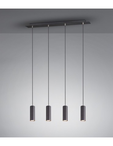 TRIO MARLEY Pendant 4xGU10 black 312400432