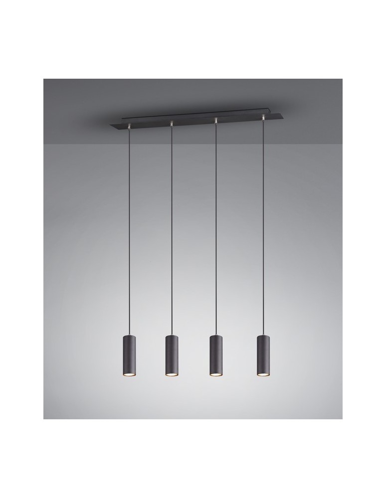 Pendant tube lamps - TRIO MARLEY Pendant 4xGU10 black 312400432 - product kolory-swiatla.pl 1