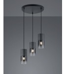 Pendant lamps - TRIO ROBIN Pendant 3xE27 black matte smoked 310630332 - product 1