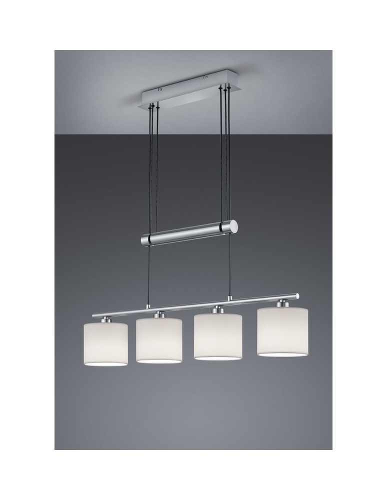 Pendant lamps - TRIO GARDA Pendant 4xE14 nickel 305400401 - product kolory-swiatla.pl 1