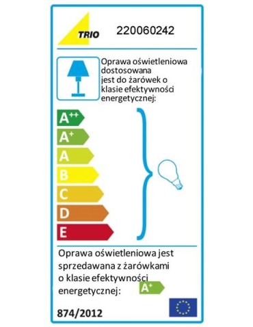TRIO HUDSON Antracyt 220060242 Kinkiet - produkt 2
