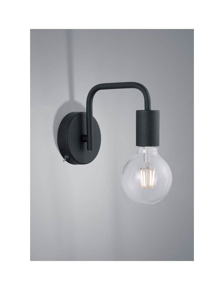 Wall lamps - TRIO DIALLO Wall lamp 1xE27 black 208070132 - product kolory-swiatla.pl 1