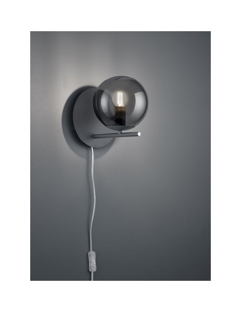 Wall lamps - TRIO PURE Wall-mounted 1xE14 anthracite 202000142 - product kolory-swiatla.pl 1