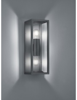 TRIO GARONNE  Ścienna 2xE27 antracyt przezroczysty 201860242