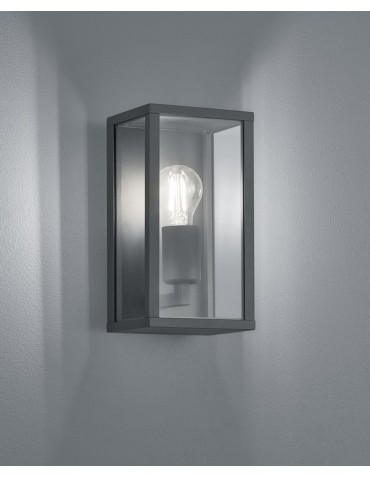 TRIO GARONNE Wall lamp 1xE27 anthracite transparent 201860142