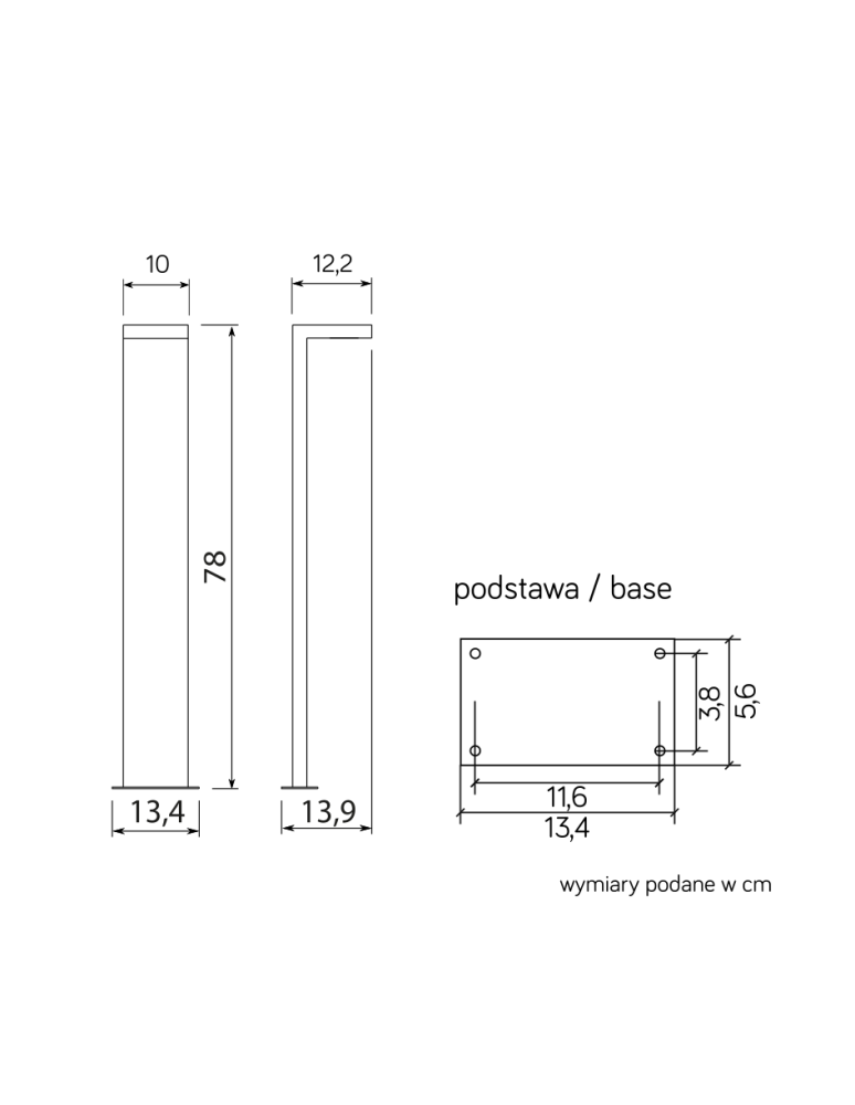 Standing garden lamps - SU-MA Karo standing 18xSMD LED, 10W KR-780 - product kolory-swiatla.pl 3