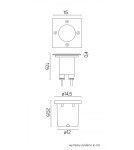 Overhead and ground lights - SU-MA Mix invasive GU10 1xmax 50W, 230V 6725 D - product 3
