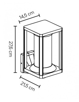 SU-MA Porto kinkiet E27, 1x15W, 230V M1931 - produkt 2