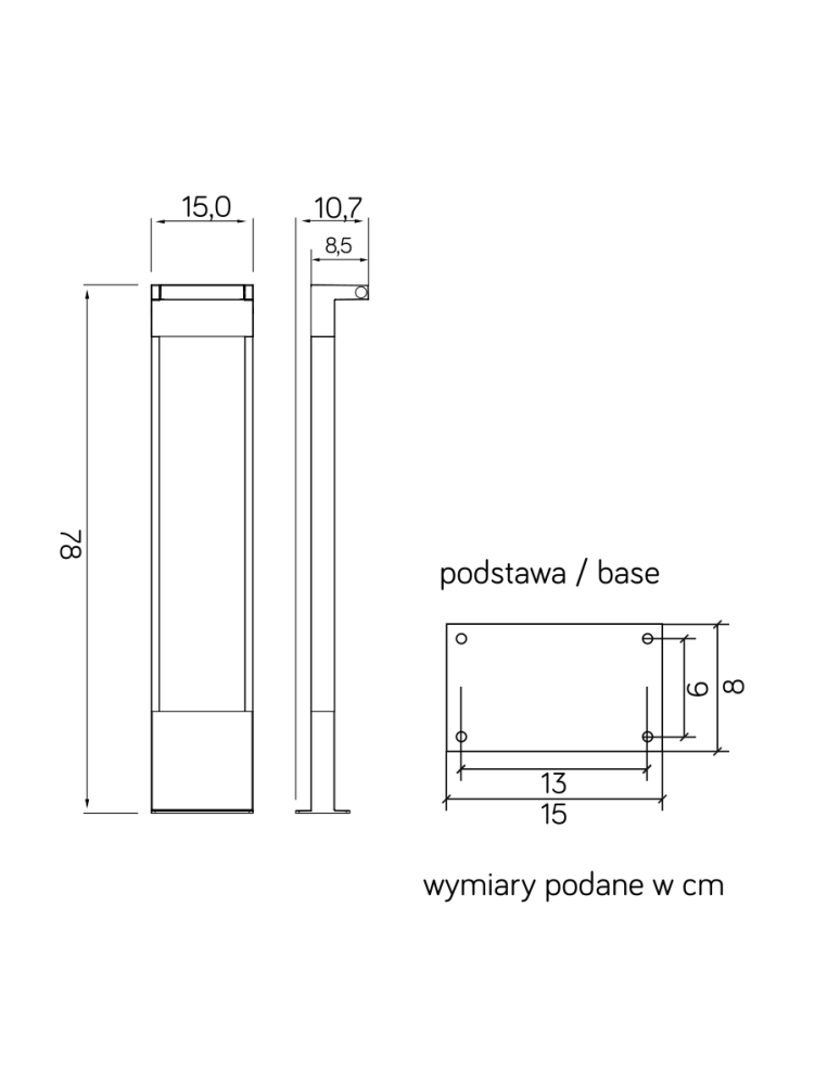 Standing garden lamps - SU-MA Standing Rota 18xSMD LED, 10W, 230V RT-780 - product kolory-swiatla.pl 4